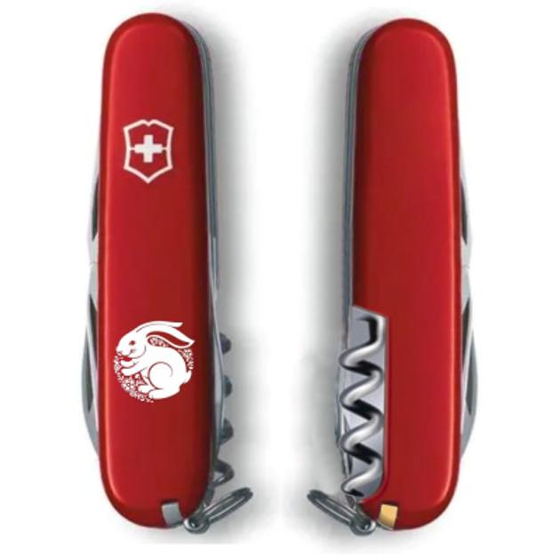 Нож VictoRinox Spartan Zodiac Red "Щасливий Кролик" White (1.3603_Z2160u) - изображение 2