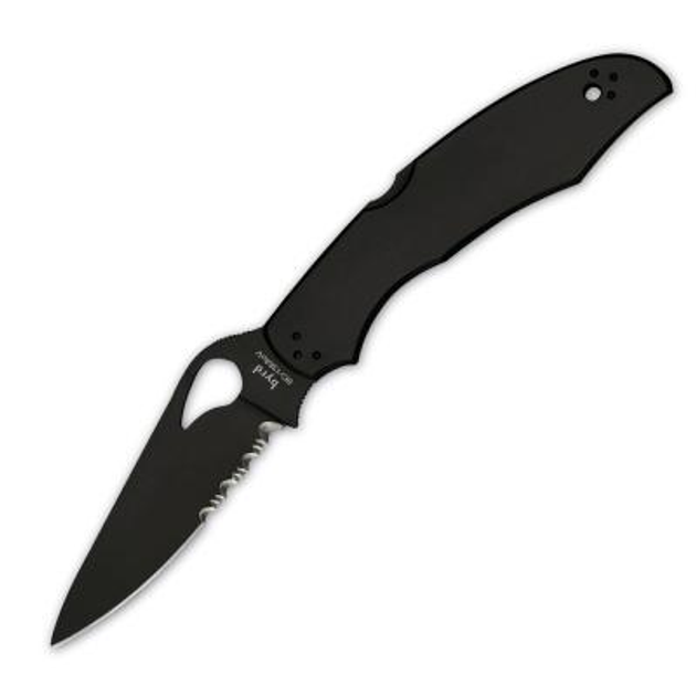 Ніж Spyderco Byrd Cara Cara 2 Black, напівсерейтор (BY03BKPS2) - зображення 1