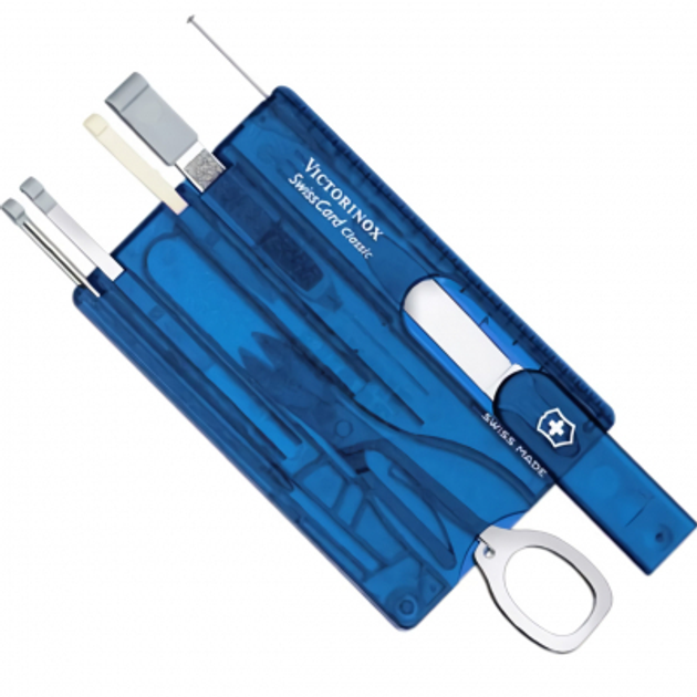 Ніж Victorinox SwissCard Transparent Blue (0.7122.T2) - зображення 2