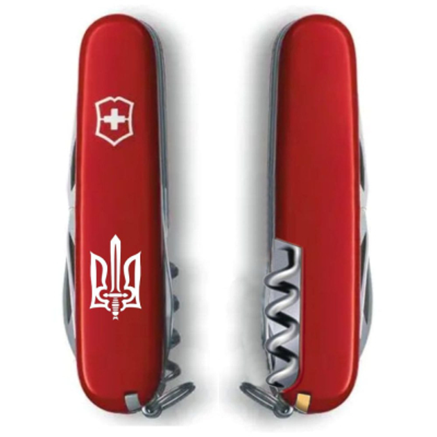 Нож VictoRinox Climber Ukraine Red "Тризуб ОУН" (1.3703_T0300u) - изображение 2