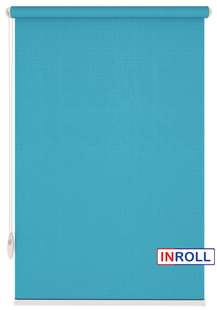 Ролета тканевая INROLL Есо-Mini Plus 105х165 см Len Голубая лагуна 7430 - изображение 3