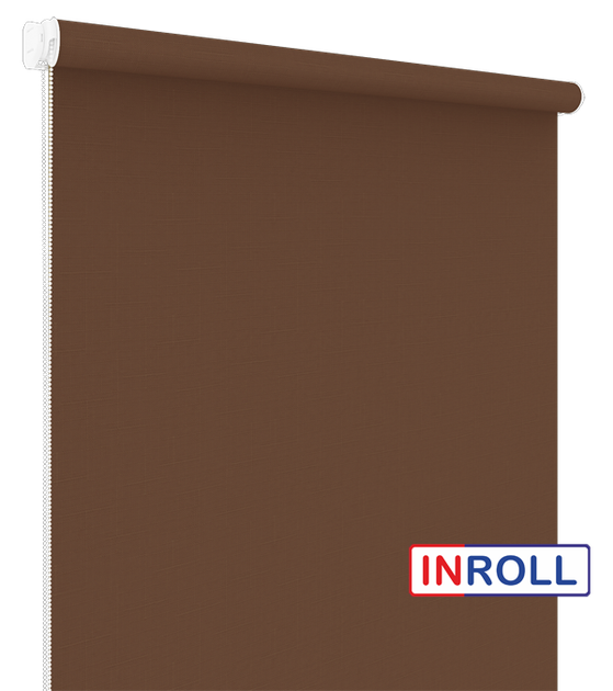 Ролета тканевая INROLL Есо-Mini Plus 67,5х165 см Len Коричневый 2106 - Фото 1 Ролета тканевая INROLL Есо-Mini Plus 67,5х165 см Len Коричневый 2106 - изображение 1