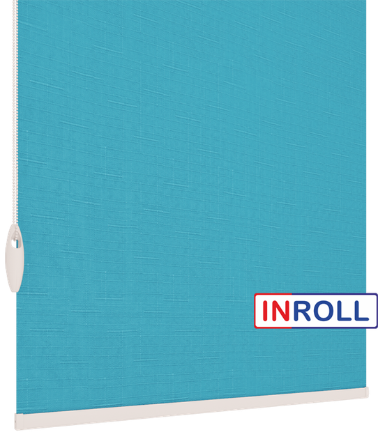 Ролета тканевая INROLL Есо-Mini Plus 105х165 см Len Голубая лагуна 7430 - изображение 4