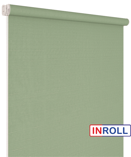 Ролета тканевая INROLL Есо-Mini 110х165 см Len Оливковый 2098 - изображение 3