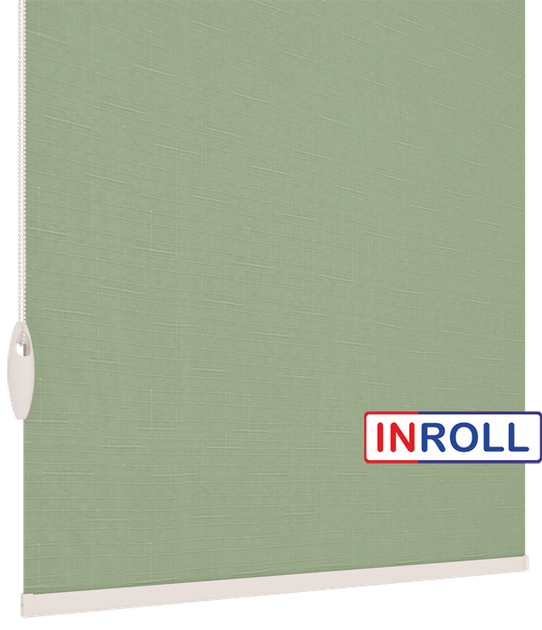 Ролета тканевая INROLL Есо-Mini 110х165 см Len Оливковый 2098 - изображение 4