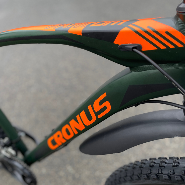 Велосипед CRONUS FANTOM 27.5" колеса 19.5" рама Темно-Зелений-Оранжевий - зображення 4