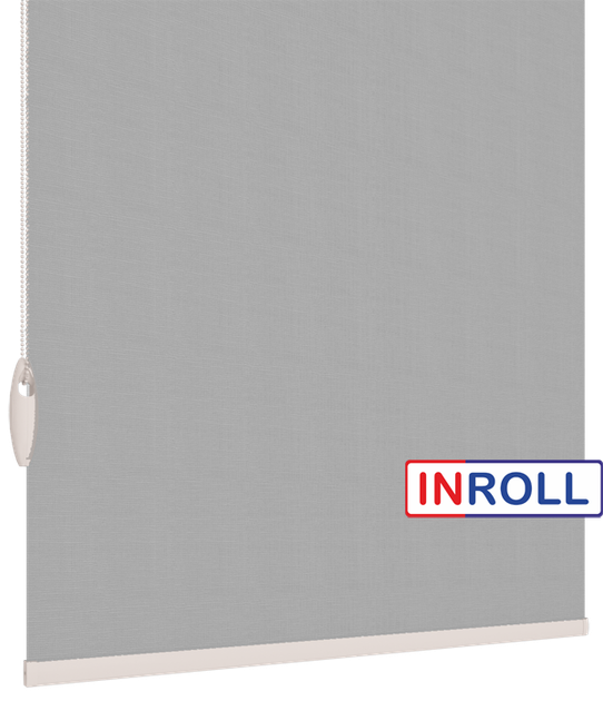 Ролета тканинна INROLL Есо-Mini 55х185 см BO Berlin Сірий 054 Silver - зображення 4