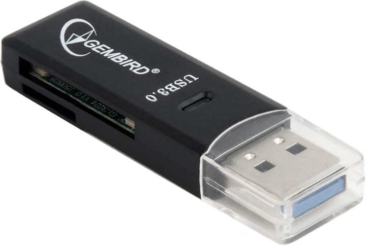 Зовнішній кардридер Gembird USB 3.0 для SD і MicroSD (UHB-CR3-01) - зображення 1