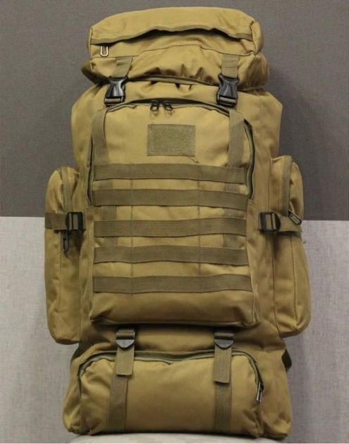Армейский тактический военный рейдовый рюкзак HardTime 70л койот - изображение 2
