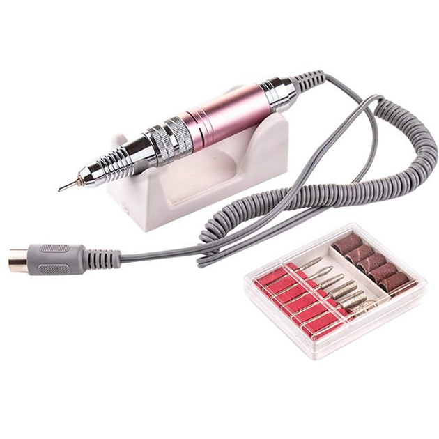 Фрезер для манікюру та педикюру Nail Master ZS-711 Pro Рожевий арт00878 - зображення 6