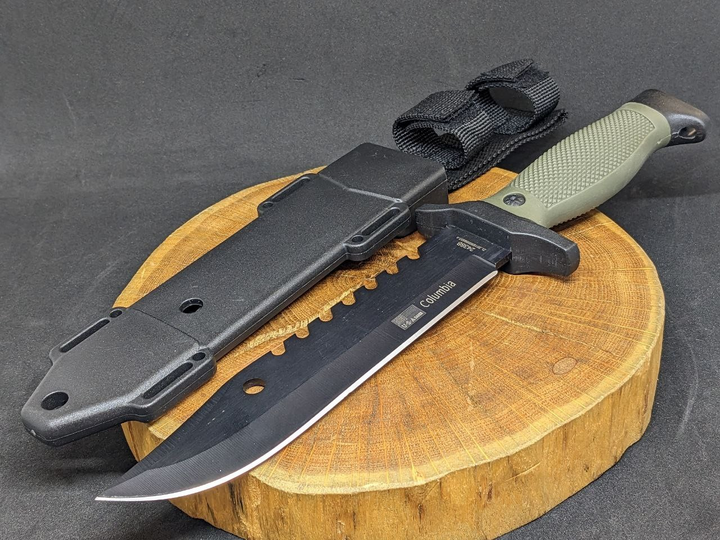 Нескладной тактический нож Tactic туристический охотничий армейский нож с чехлом (2438B) - изображение 1