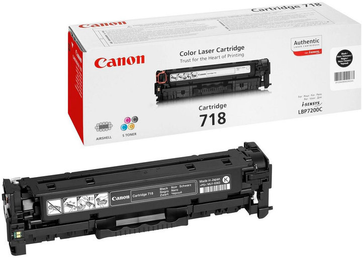 Картридж Canon 718 Bk (2662B002) - зображення 1