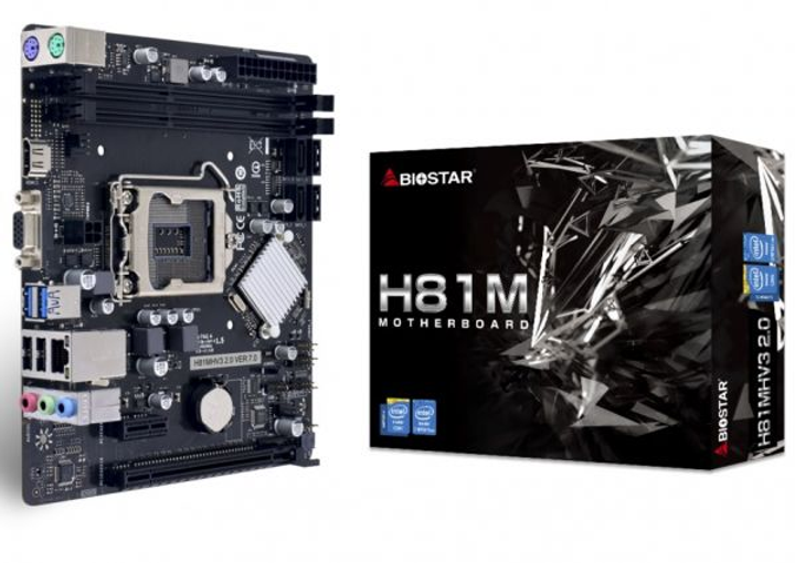 Материнская плата Biostar h81mhv3 3.0 (s-1150 h81 ddr3) - изображение 1