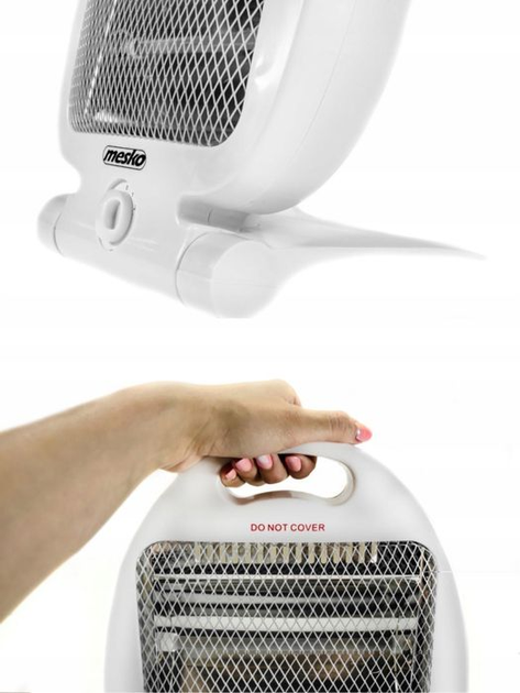 Кварцовий обігрівач Mesko 800W Белый - изображение 7