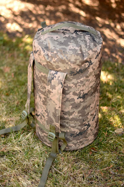 Тактический баул-рюкзак с водонепроницаемым карманом 35л Оксфорд 600D Пиксель - изображение 1