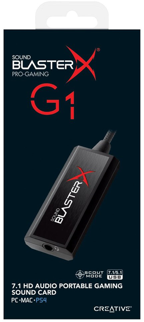Karta dźwiękowa Creative Sound BlasterX G1 7.1 USB (70SB171000000) - obraz 3