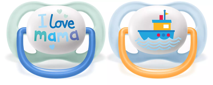 Пустышка Avent ортодонтическая Ultra Air I love для мальчиков 0-6 мес 2шт SCF080/01 (SCF080/01) - Фото 8 Пустышка Avent ортодонтическая Ultra Air I love для мальчиков 0-6 мес 2шт SCF080/01 (SCF080/01) - изображение 8