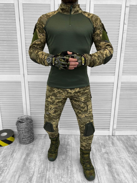 Тактичний військовий костюм Single Sword ( Убакс + Штани ), Камуфляж: Піксель ЗСУ, Розмір: XL - зображення 1