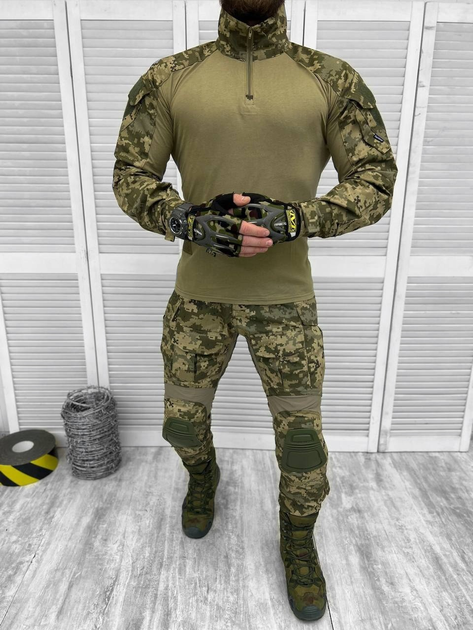 Тактичний військовий костюм Tactical ( Убакс + Штани ), Камуфляж: Піксель ЗСУ, Розмір: XXL - зображення 1