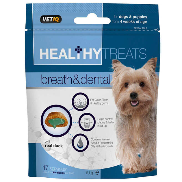 VetIQ Healthy Treats Breath Dental Dogs Puppies 70 750826002473 Do.Little ROZETKA