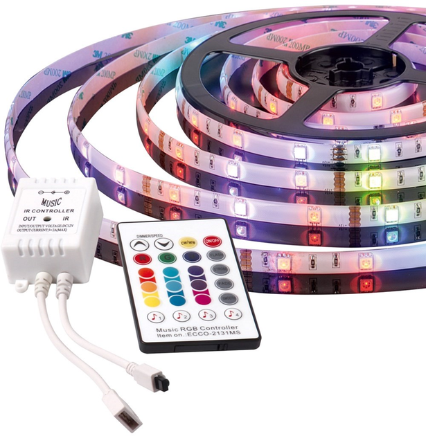 Светодиодная лента Activejet AJE-LED RGB Music Stripe с пультом и ...