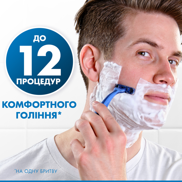 Одноразовый станок для бритья (Бритва) мужская Gillette Blue 3 Plus ...