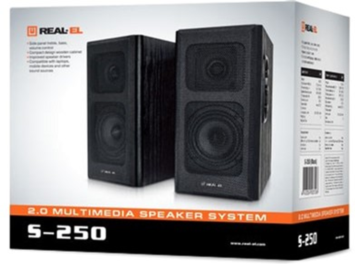 System akustyczny Real-El S-250 Black (EL121000005) - obraz 8