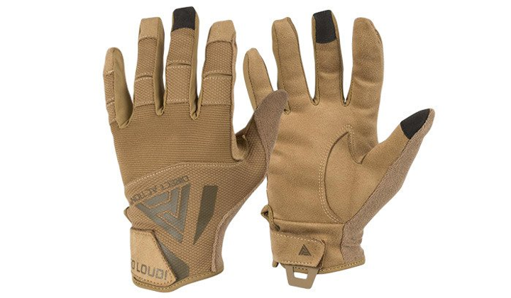 Рукавиці тактичні Helikon-tex Direct Action XL Темний Койот Hard Gloves XL Coyote Brown (GL-HARD-PES-CBR-B06-XL) - зображення 1