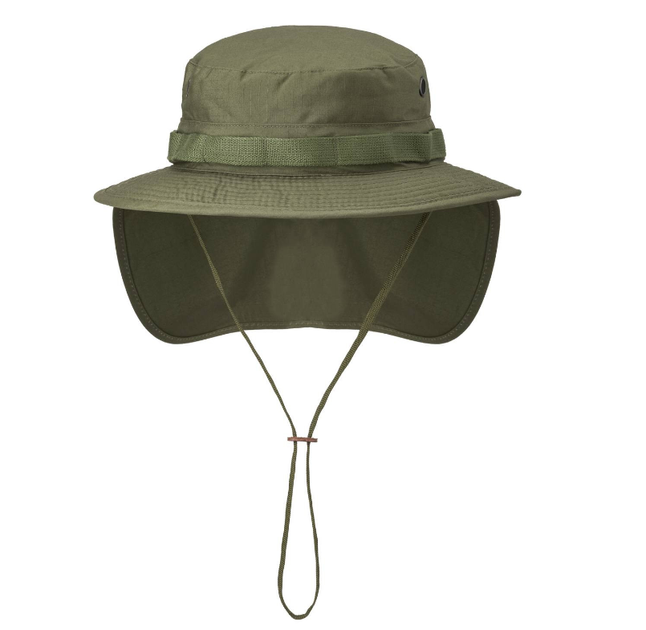 Панама тактична Helikon-Tex Універсальна із хвостом S Олива BOONIE Hat - PolyCotton Ripstop - Olive Green (KA-BON-PR-02-B03-S) - зображення 2