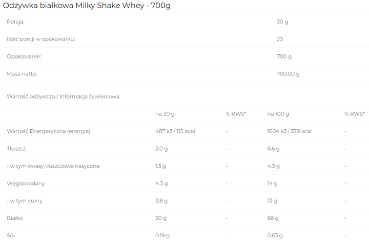 6PAK Milky Shake Whey 700 g Peanut Butter-Banana (5902811802147) - obraz 2