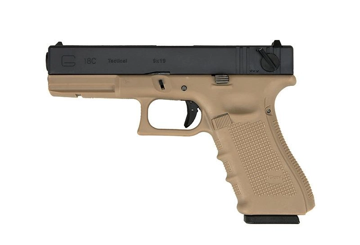 Пістолет WE Glock 18C Gen4. Metal Tan GBB (Страйкбол 6мм) - зображення 1