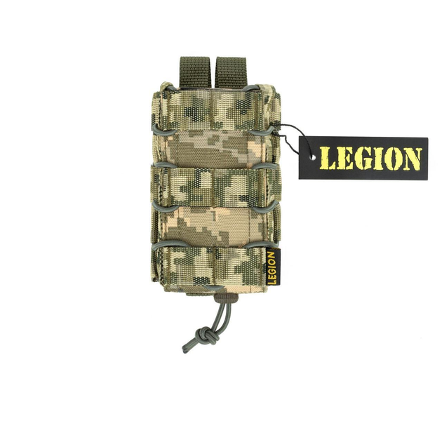 Подсумок Тактический для АК Legion открытый двойной МM14 пиксель военный для магазина (OR.M_1811499174) - изображение 1