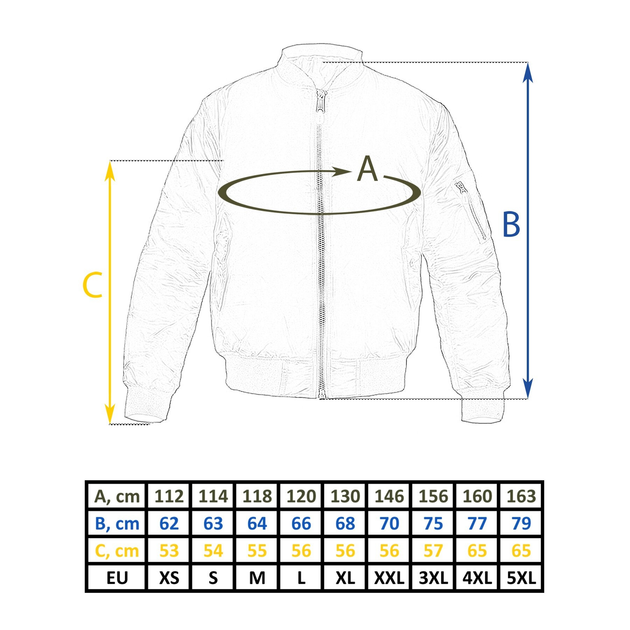 Куртка Бомбер летная US BASIC MA1 FLIGHT JACKET Черная 2XL - изображение 2