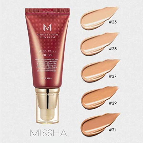 ВВ-крем Missha M Perfect Cover Blemish Balm BB Cream SPF42 PA++ выравнивающий тон кожи 23 тон 50 мл - изображение 5