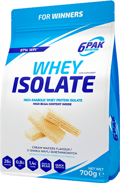 Протеїн 6PAK Whey Isolate 700 г Вафлі з вершками (5906660531364) - зображення 1