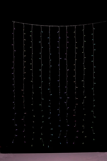 Girlanda LED Smart LED Twinkly Curtain, Wall RGBW 210, BT+WiFi, Gen II, IP44 przezroczysty kabel (TWW210SPP-TEU) - obraz 10