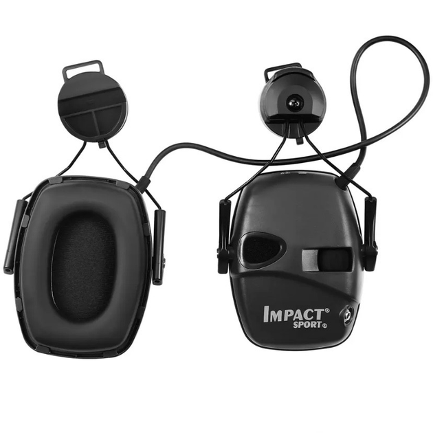 Активні навушники Honeywell Howard Leight чорні з кріпленням на шолом - зображення 1