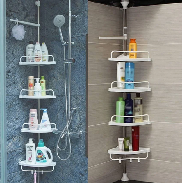 Угловая полка для ванной комнаты Multi Corner Shelf Стойка Стелаж - изображение 3