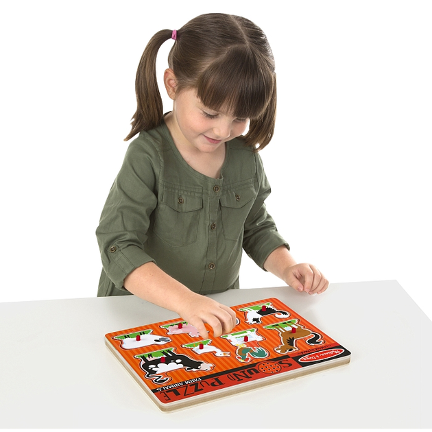Звуковой пазл Животные на ферме Melissa & Doug 8 элементов MD726 ...