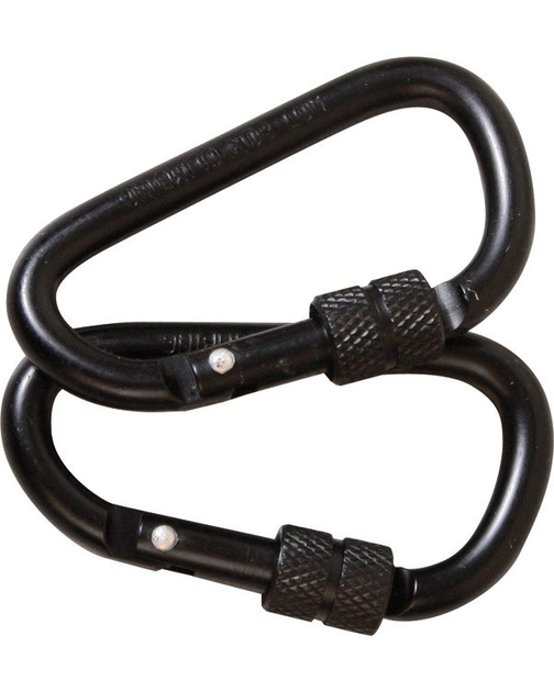 Карабін 1шт KOMBAT UK Carabiner Locking 8mm Uni (kb-cpl-8) - изображение 1