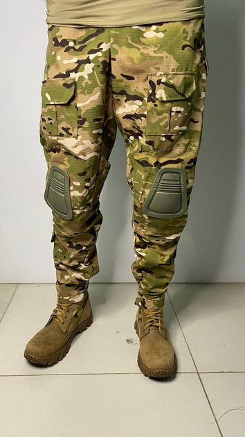 Тактические штаны с наколенниками мультикам рип-стоп 52 (XL) - изображение 2