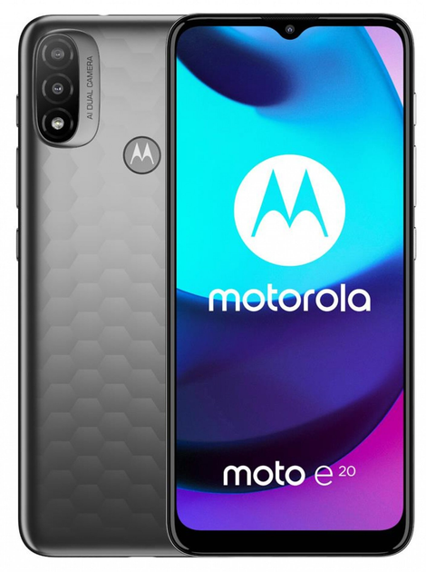 Smartfon Motorola Moto E20 (XT2155-3) 2/32GB Graphite Grey (PARX0007PL) - obraz 1