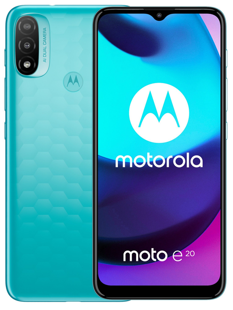 Smartfon Motorola Moto E20 (XT2155-3) 2/32GB Coastal Blue (PARX0001PL) - obraz 1