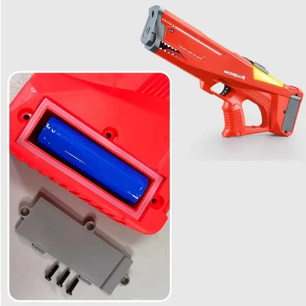 Водный автомат Акула электрический с аккумулятором Красный Shark Electric Water Gun 2131 - Фото 3 Водный автомат Акула электрический с аккумулятором Красный Shark Electric Water Gun 2131 - изображение 3