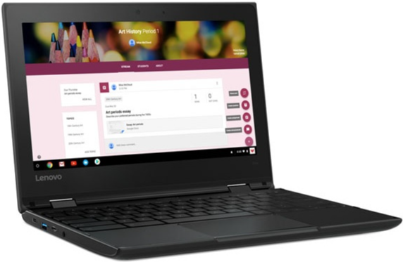 Ноутбук 11.6" Lenovo 500e Intel Celeron N3450 RAM 4GB eMMC 32GB Chrome OS h2 - Фото 6 Ноутбук 11.6" Lenovo 500e Intel Celeron N3450 RAM 4GB eMMC 32GB Chrome OS h2 - зображення 6