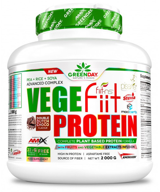 Протеїн Amix Greenday Vegefiit Protein 2000 г Шоколад (8594159530973) - зображення 1