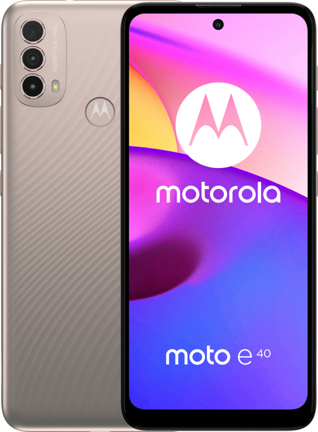 Smartfon Motorola Moto E40 4/64GB Pink Clay (PARL0003PL) - obraz 1