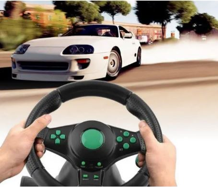 Руль игровой (PS3/PS2/PC) USB [39] Игровой руль с педалями и коробкой ...