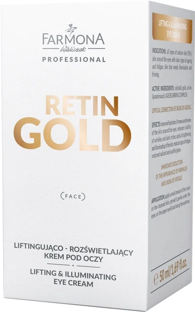 Krem pod oczy Farmona Professional Retin Gold liftingująco-rozświetlający 50 ml (5900117951545) - obraz 2