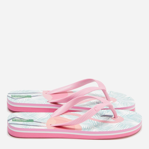 Klapki japonki dziecięce dla dziewczynki United Colors of Benetton 8G3ET1212-909 32 Różowe (8300895220777) - obraz 4